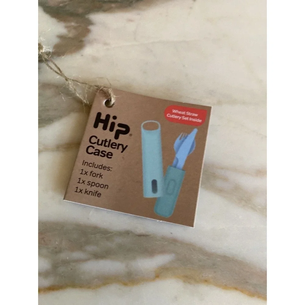 NEW HIP Blue Green Travel Cutlery Set With Case